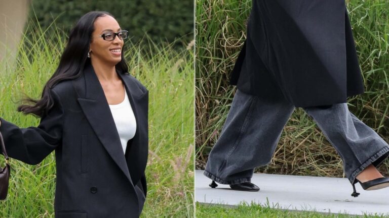Solange Knowles’ Loewe Toy Pumps Reflect the Brand’s Sculptural Shift Solange Knowles in Loewe's Toy Pumps during Paris Fashion Week on Friday.