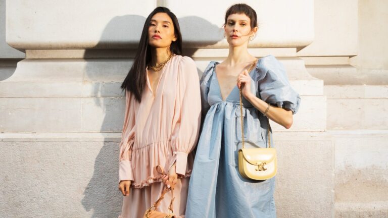 Some pastel looks from Vestiaire Collective.