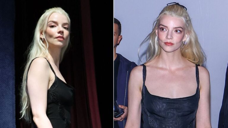 Anya Taylor-Joy in an archival Dior dress from the John Galliano era at the Marrakech Film Festival on Saturday.