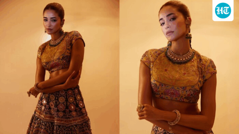 Bridesmaid Ananya Panday stuns in lehenga choli at friend Deeya Shroff's mehendi. See pics