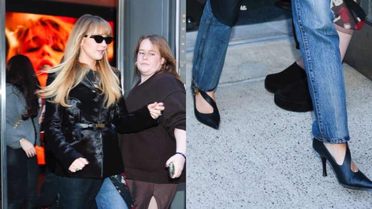 On Saturday, Jennifer Lawrence was pictured out and about in New York City wearing Khaite's pointy Sloan heels.