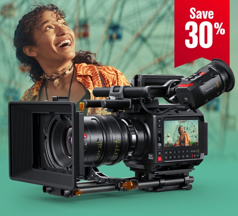 Limited time offer of up to 30% off Blackmagic Design cameras Blackmagic