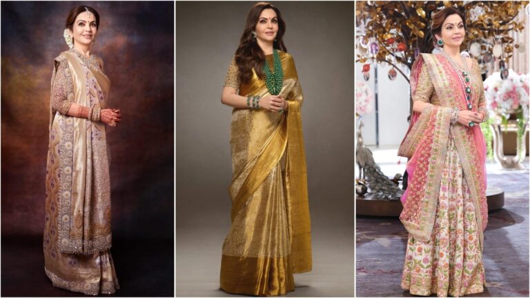 Nita Ambani’s birthday wish from Manish Malhotra is a stunning throwback to her most breathtaking saree looks. See pics