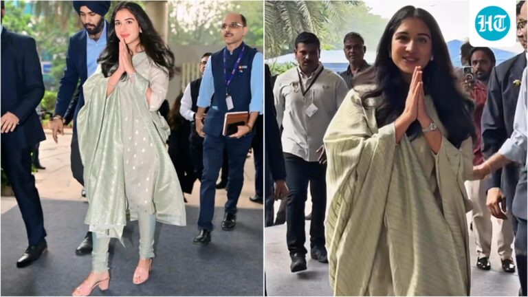 Radhika Merchant stuns in simple green suit, looking absolutely graceful while joining the Ambani clan at Mumbai event Radhika Merchant stuns in simple green suit, looking absolutely graceful while joining the Ambani clan at Mumbai event